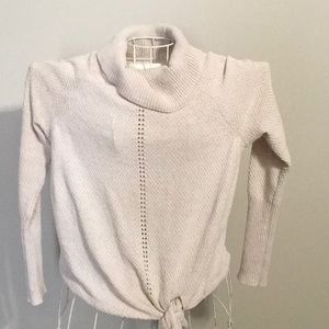 Beige cowl neck sweater